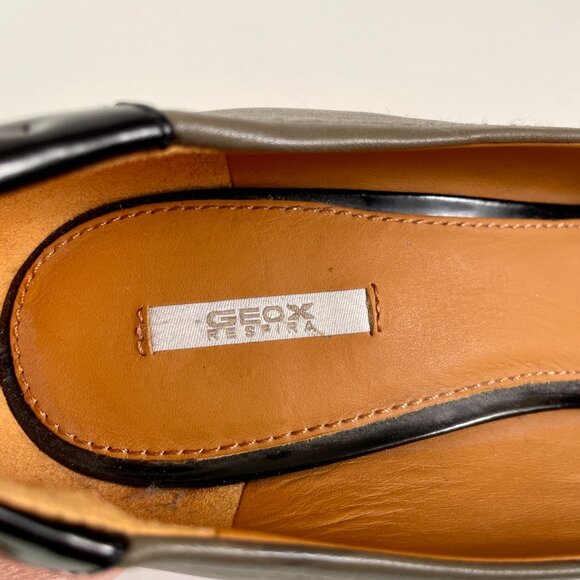 Geox Respira Spectator Pump Wedge Heels, Black/Tan Leather, Size 9.5 - Picture 10 of 10